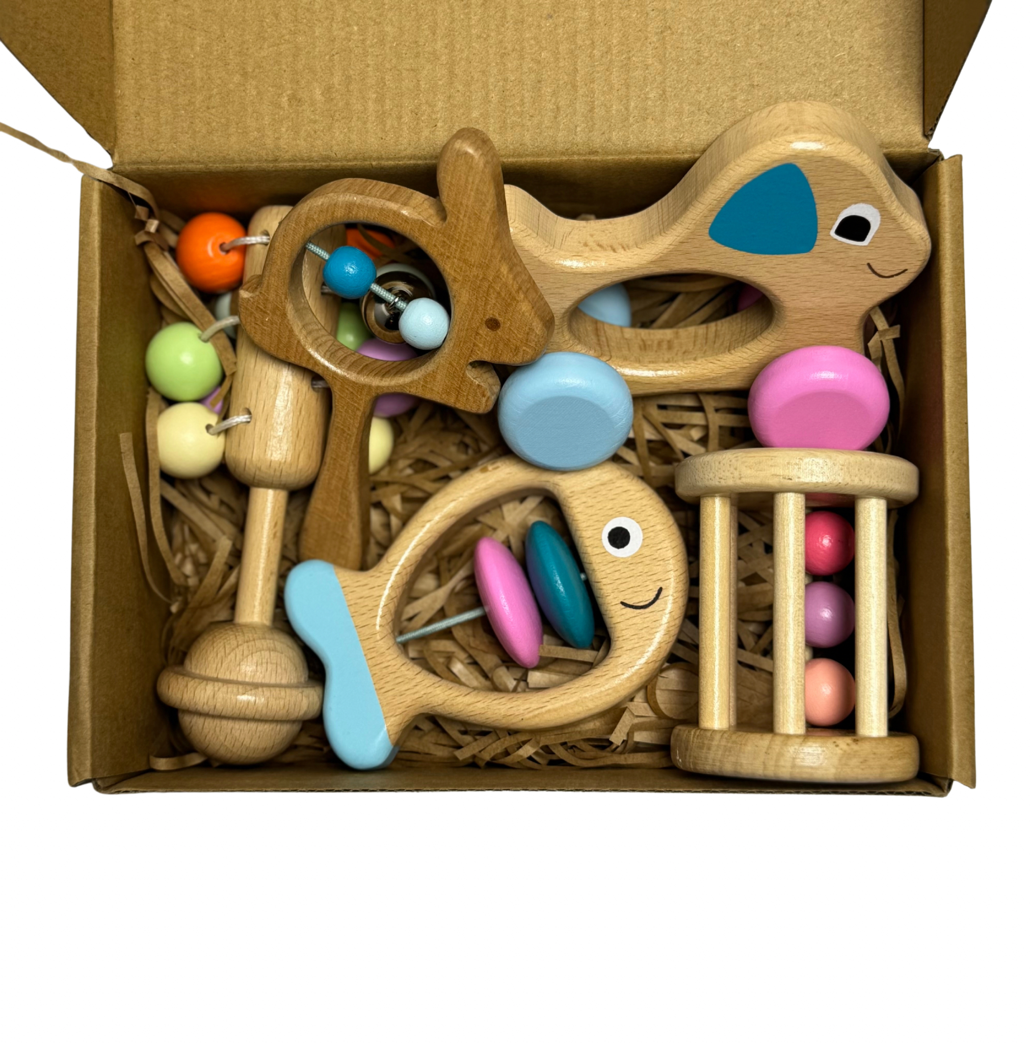 Houten Rammelaar set