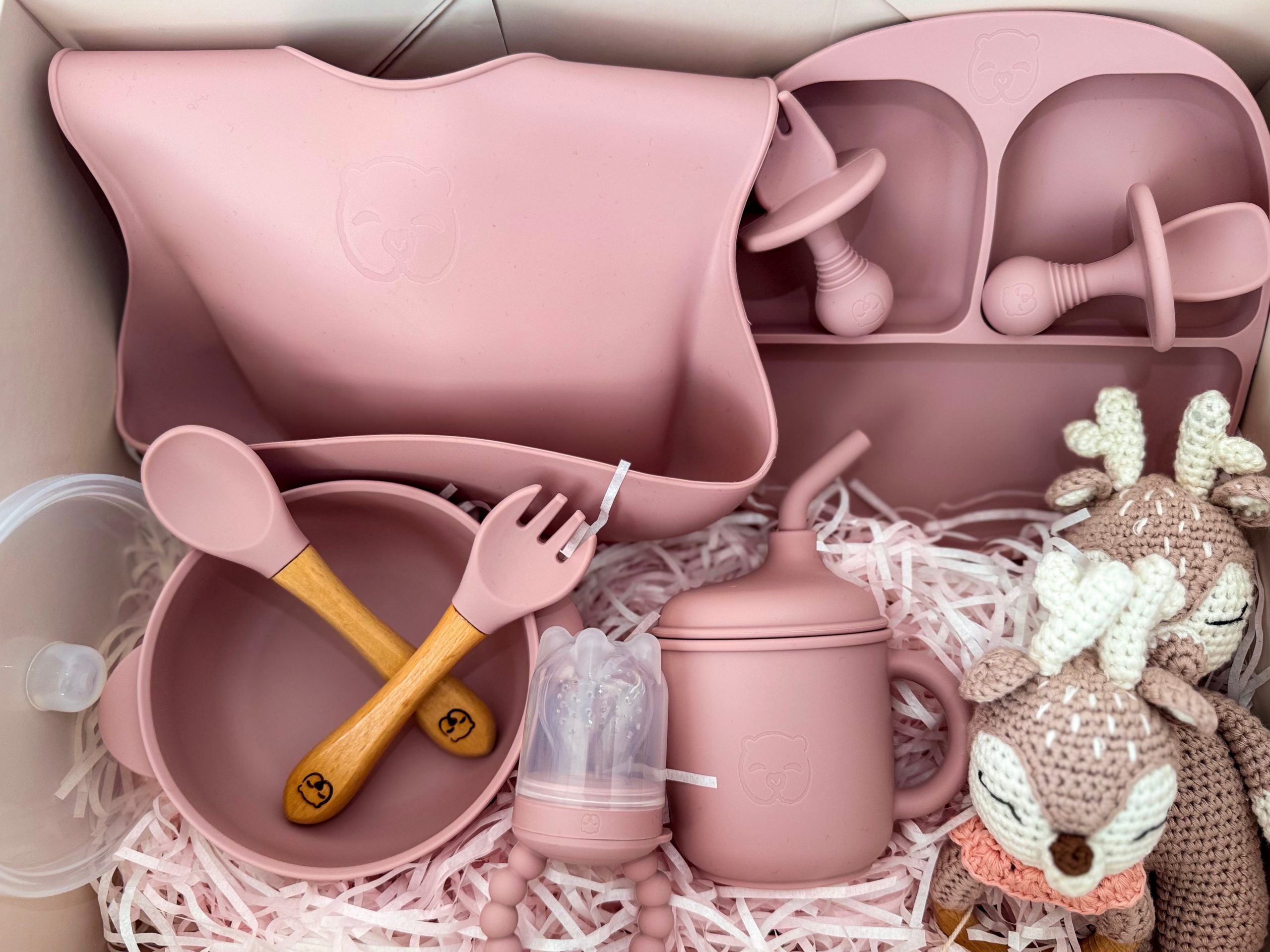 The Baby Supply – Baby Blush Cadeaubox Roze | Luxe Kraamcadeau Serviesset voor Meisjes - Image 2