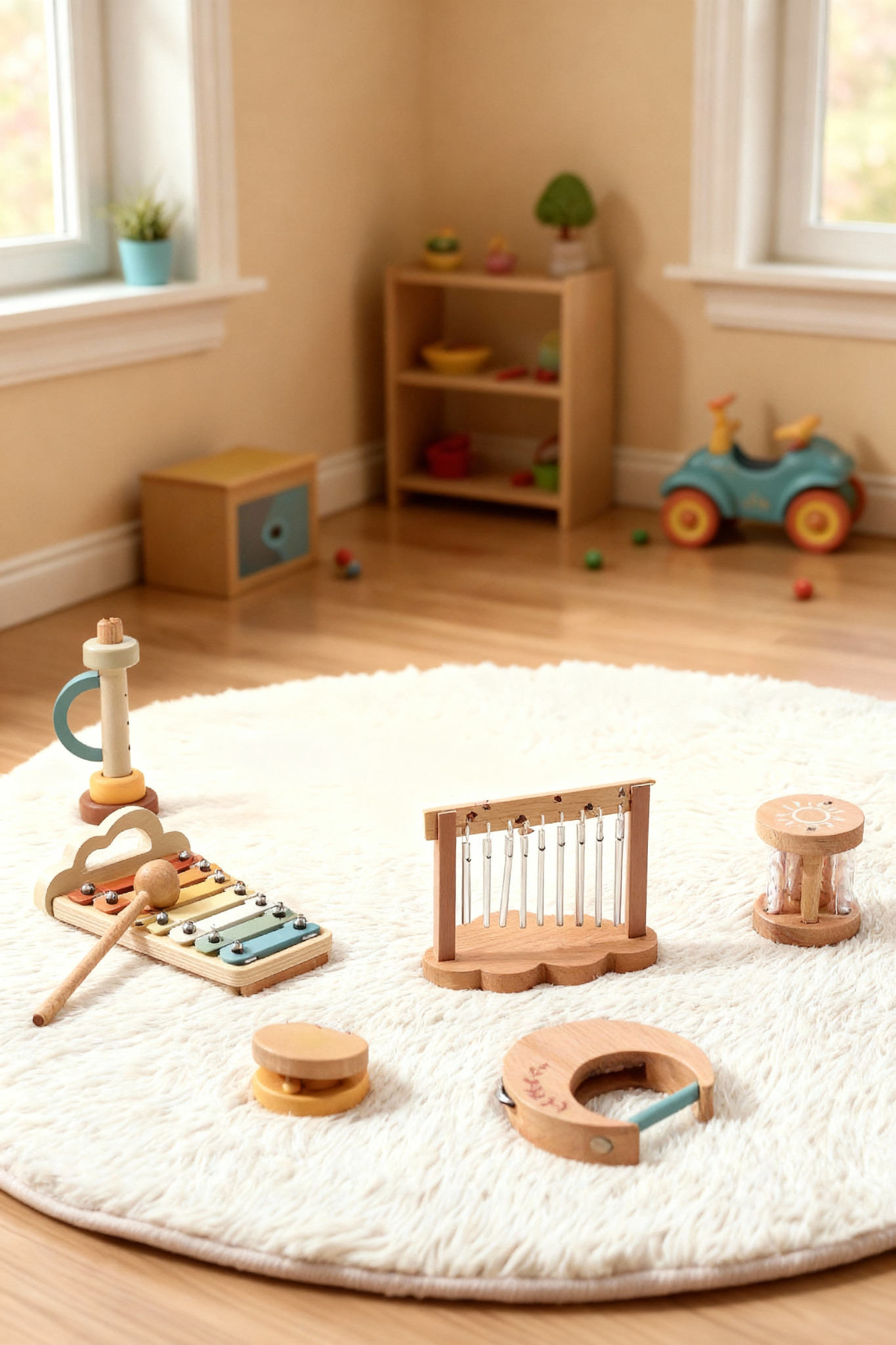 Montessori houten muziekset voor peuters – educatief speelgoed van The Baby Supply