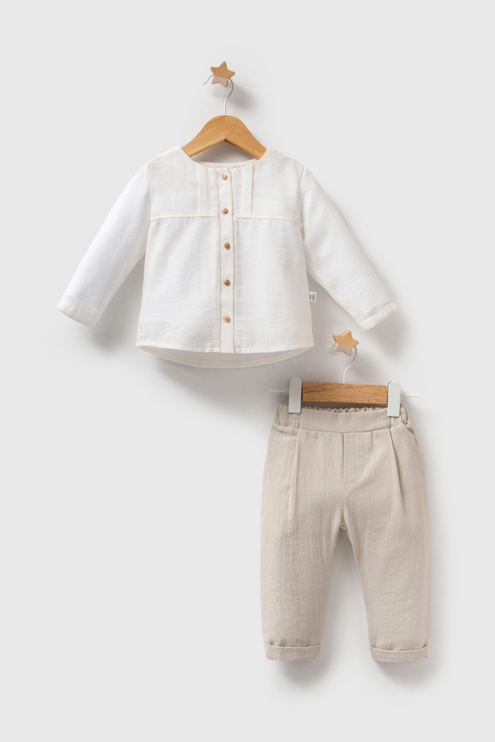 Gentle Linnen Set | Linnen Baby Set Naturel | The Baby Supply
